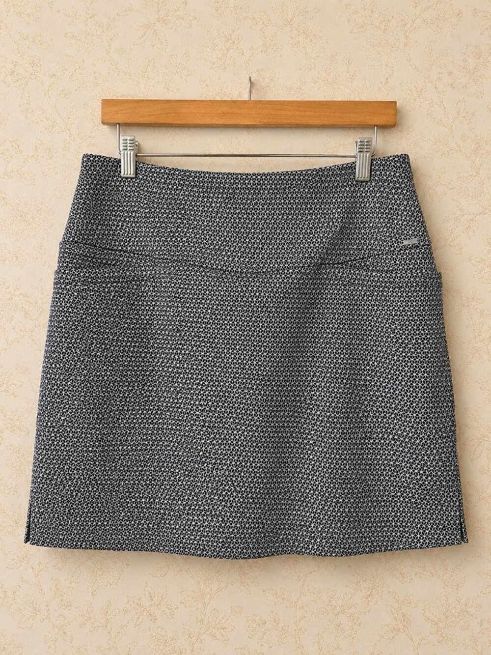 S.C. & Co Tummy Control Skort XL Black White Stretch Golf Pickleball Tennis